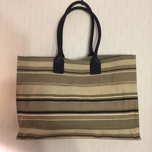 NWOT Cotton/ Leather Tote Bag